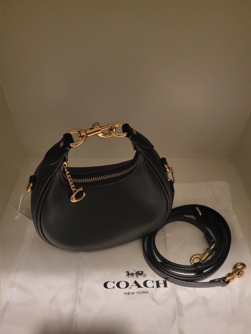 NWT Coach Jonie Bag Black Brass Mini Crossbody CR508 - Picture 3 of 6